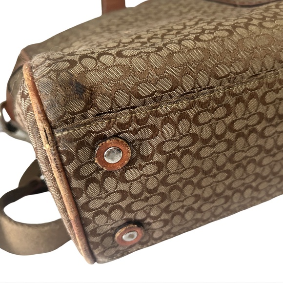 COACH Signature Briefcase Messenger Bag Cross Body UNISEX - Picture 9 of 16